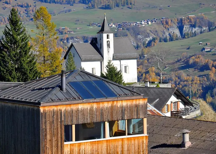 Casa Lumnezia - Panoramic Ecodesign Obersaxen - Val Lumnezia I - Vignogn I Near Laax Flims I 5 Swiss Stars Rating Lejlighed